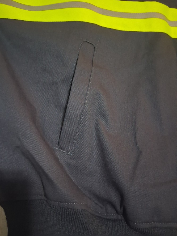 Mens Enhanced Visibility Work Bomber Jacket 2XL Regular Grey