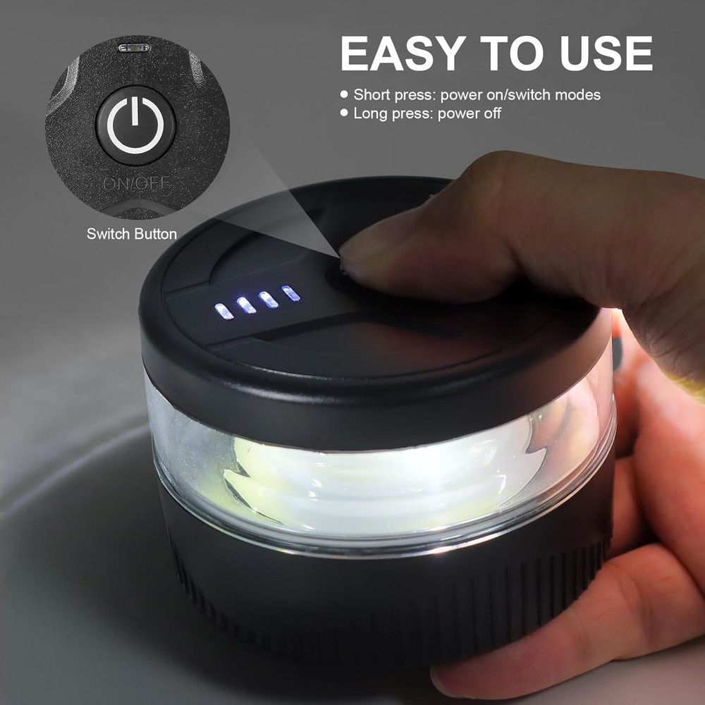 Magnetic Wireless Beacon Light USB-C Rechargeable LED Strobe Lights Trucks Mini