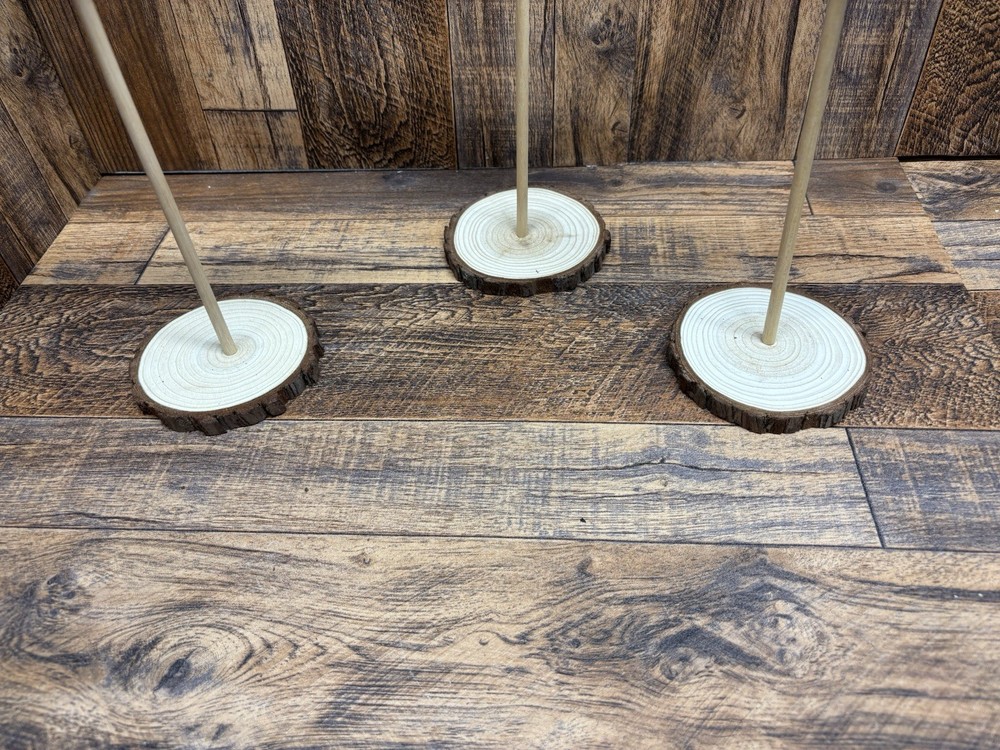 3-Circle Shorebird Stands. Bark Edges Group 33#