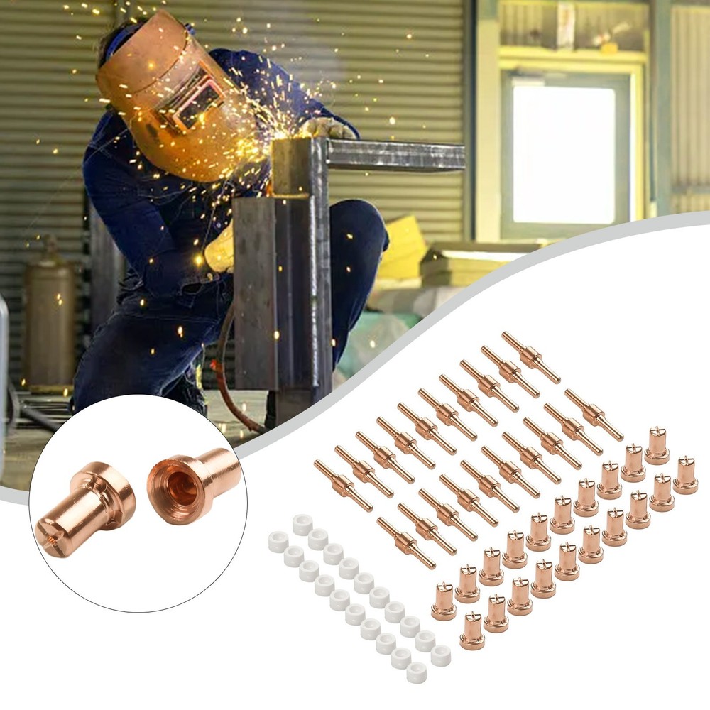 "Boost Your Plasma Cutter Performance with 60 Copper Tips and Electrodes"