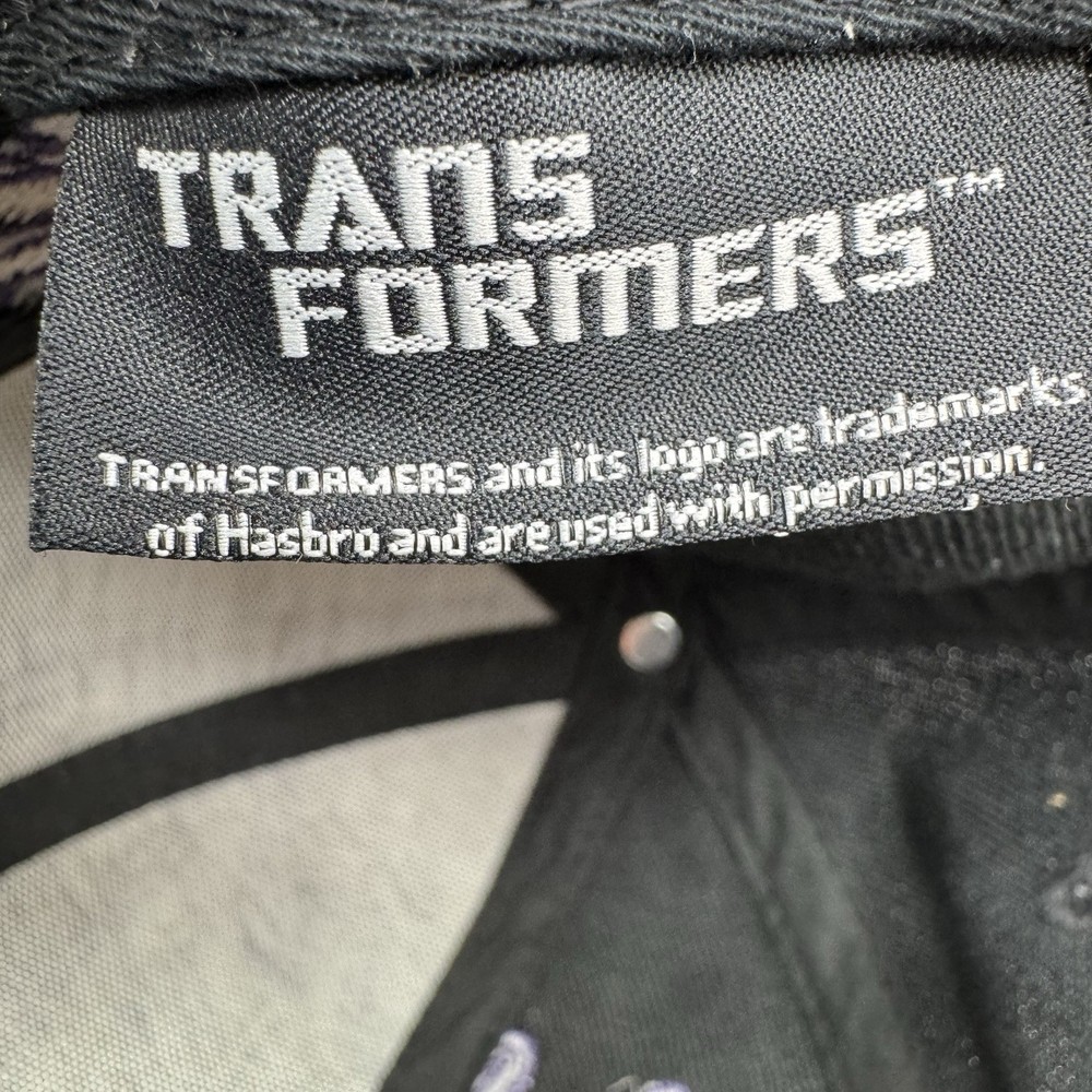 Transformers Megatron 2012 Black/Purple Snap Back Cap Hat Wool Blend OSFA EUC