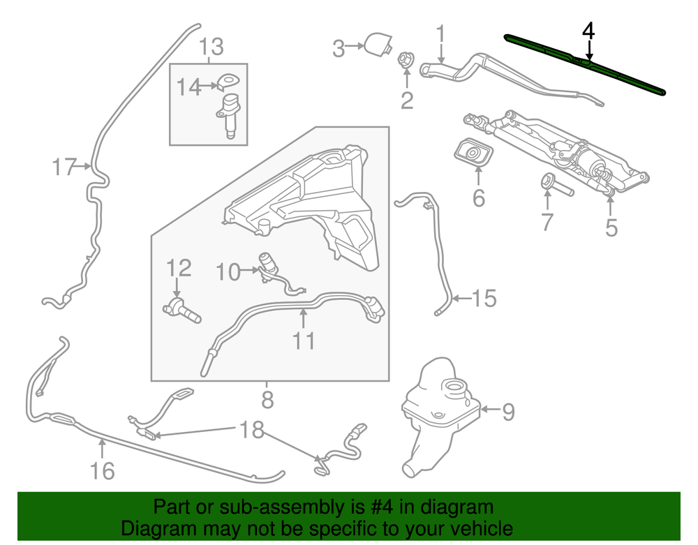 Genuine Windshield Wiper Blade LR180491