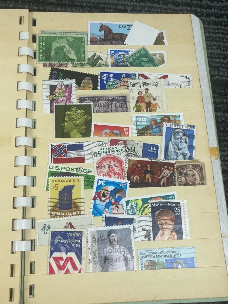 🔥 Vintage • Paragon Stamp Stock Book Lot USA All World Collection 8 Pages