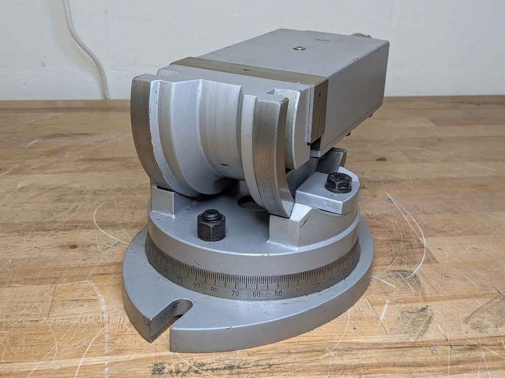 Precision 2-Axis Machine Vise w/ Swivel Base 4" Jaw Width 4" Opening Capacity