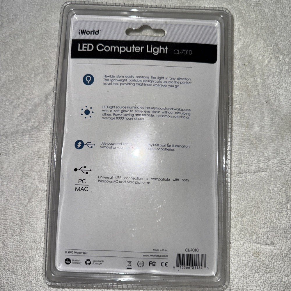 iWorld USB Personal Led Computer Light Desk Laptop