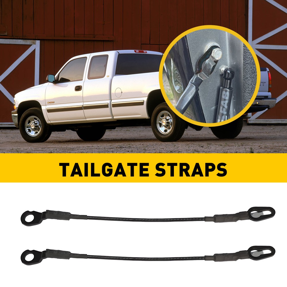 Pair Tailgate Support Cable For 99-06 Silverado Sierra 02-06 Avalanche H2 E