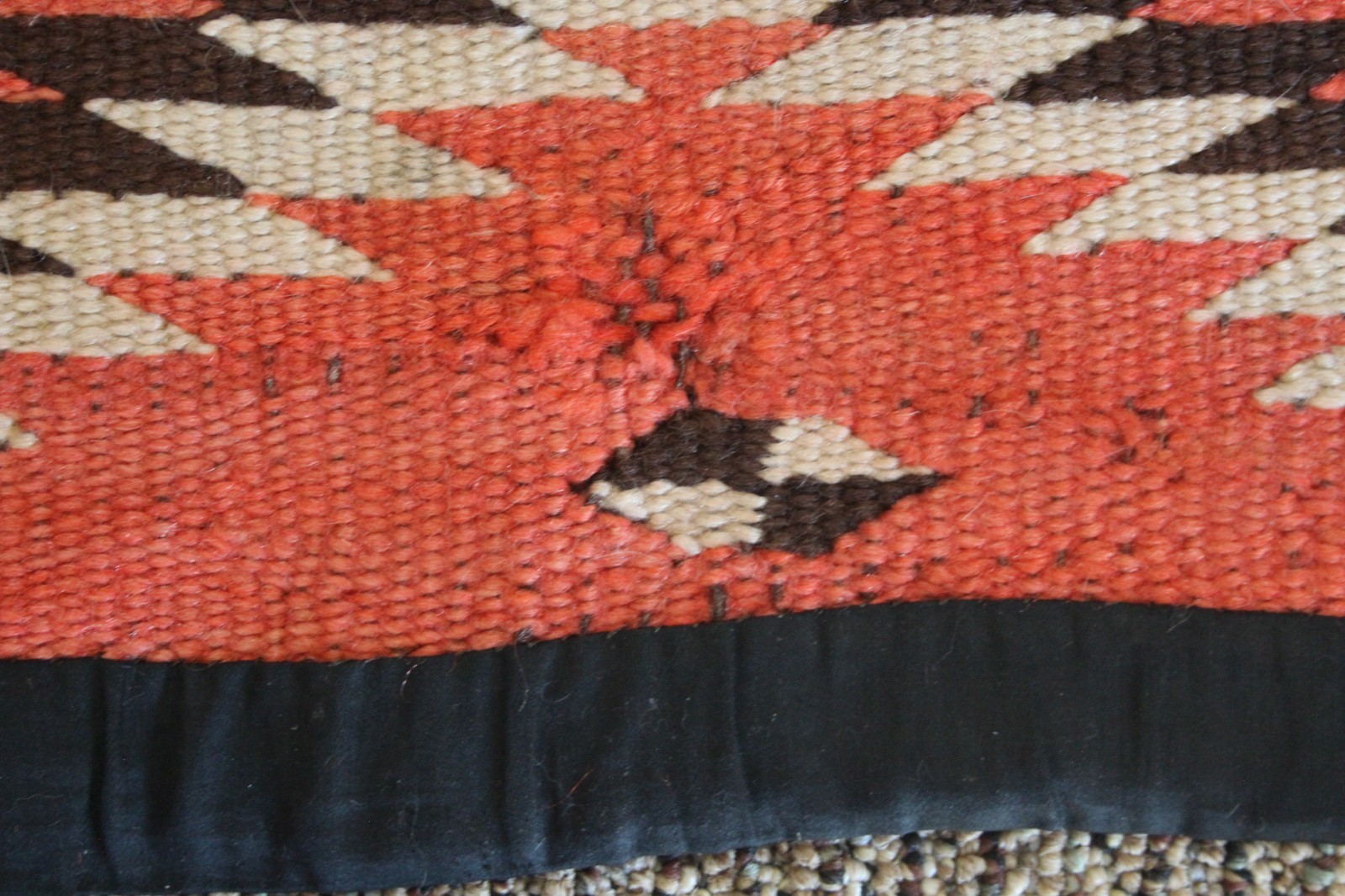 Vintage Navajo Transitionl Blanket (edges covered in satin)