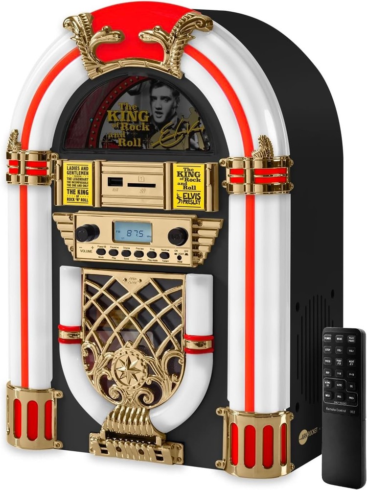 Arkrocket X  Mini Jukebox/Tabletop CD Player/Bluetooth Speaker/Radio/Usb and SD