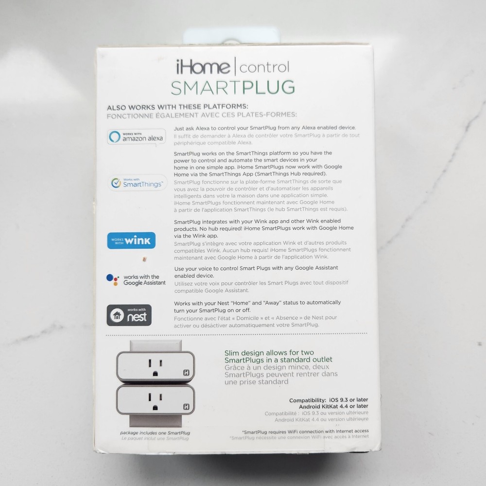 iHome Wi-Fi Control Smart Plug ISP6X Apple Homekit