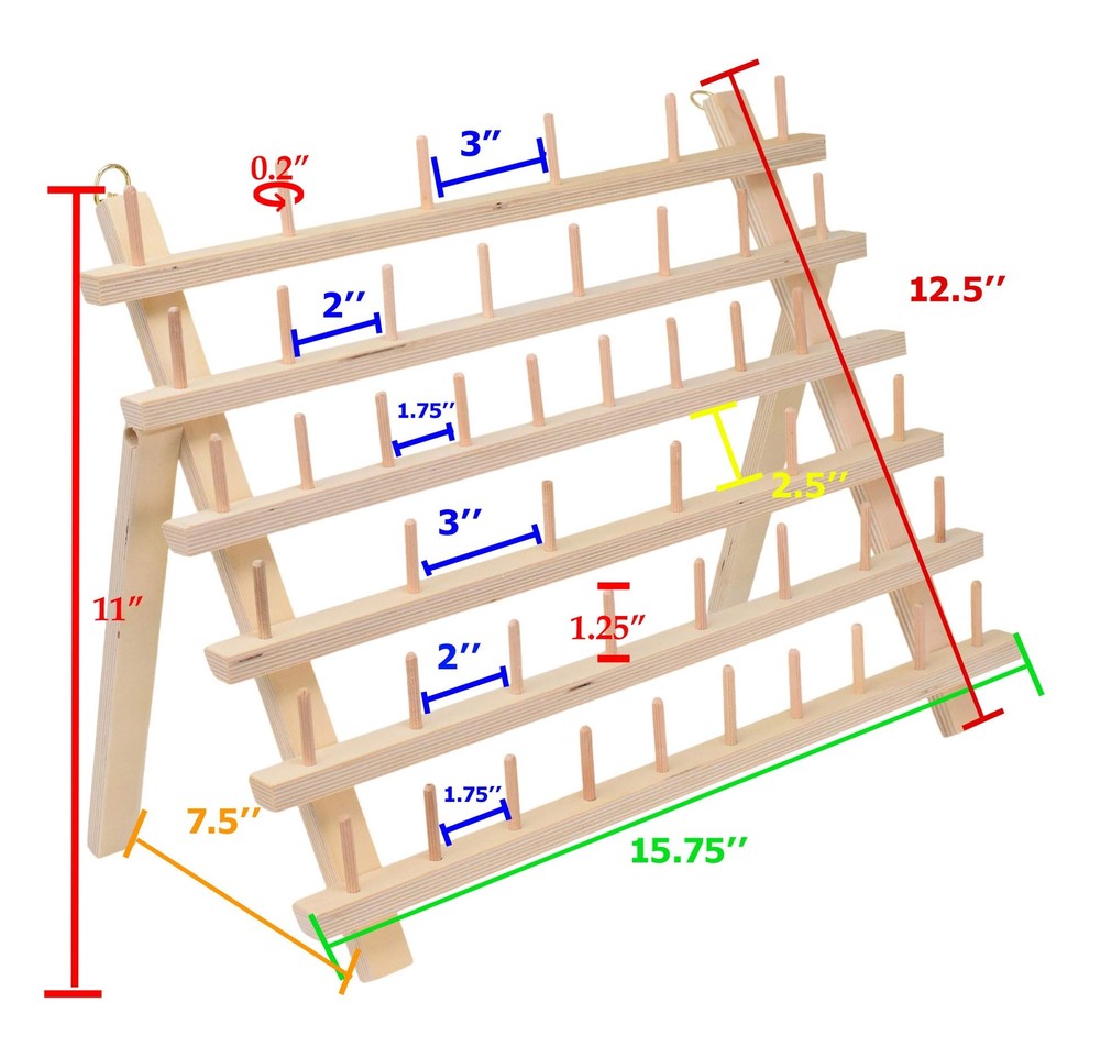 Sewing Embroidery Thread Holders Thread Stands - 60-Spools Thread Rack Organi...