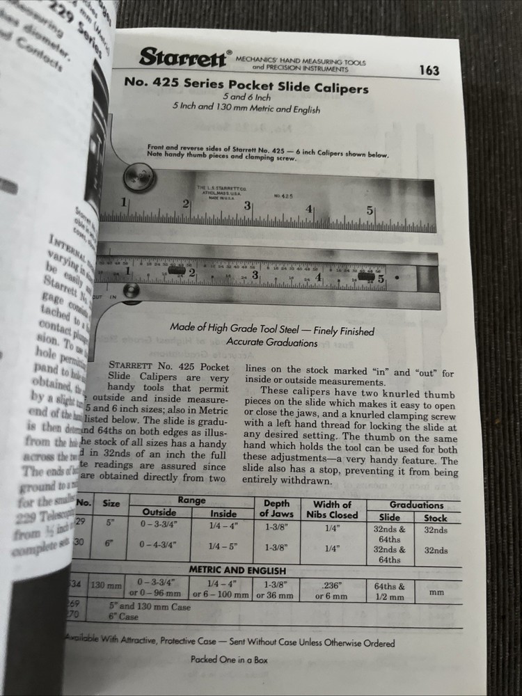 Starrett Third Edition Catalog 1994 No 28