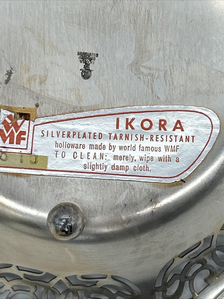 Vintage WMF IKORA Germany Silver Plated Footed Candy Bowl Trinket Dish #3815