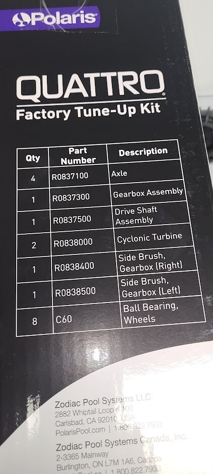 Polaris Quattro Factory Tune Up Kit for Quatrro P40 P4000