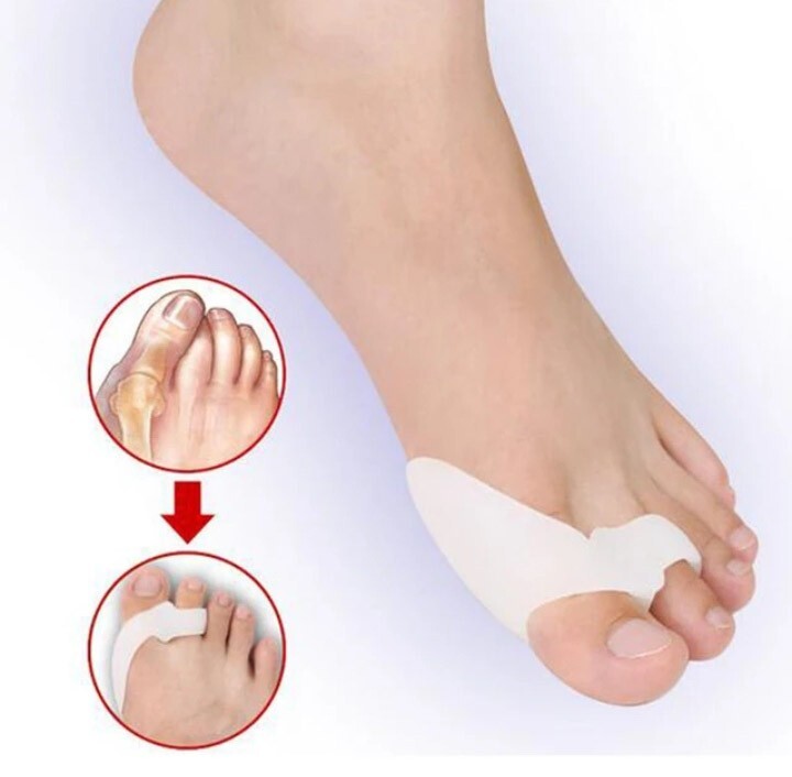 🦶 2pcs/1pair Silicone Gel Two-Hole Toe Separator Big Toe Bunion Corrector