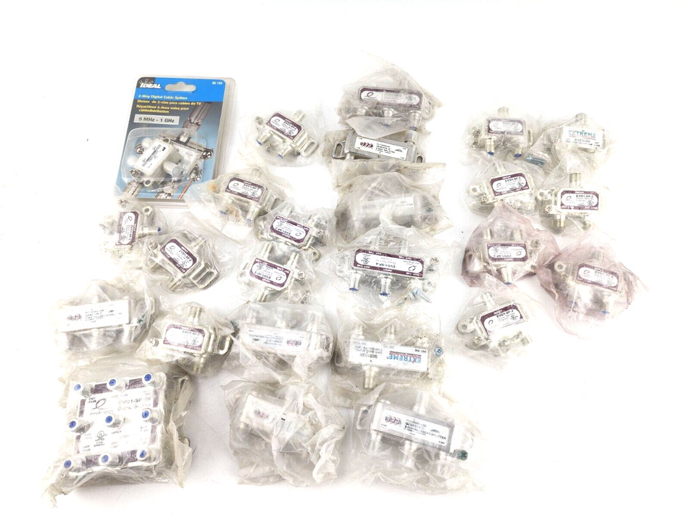 Lot of 25pcs Evolution Digital Cable Splitters 2 Way 4 Way COAX