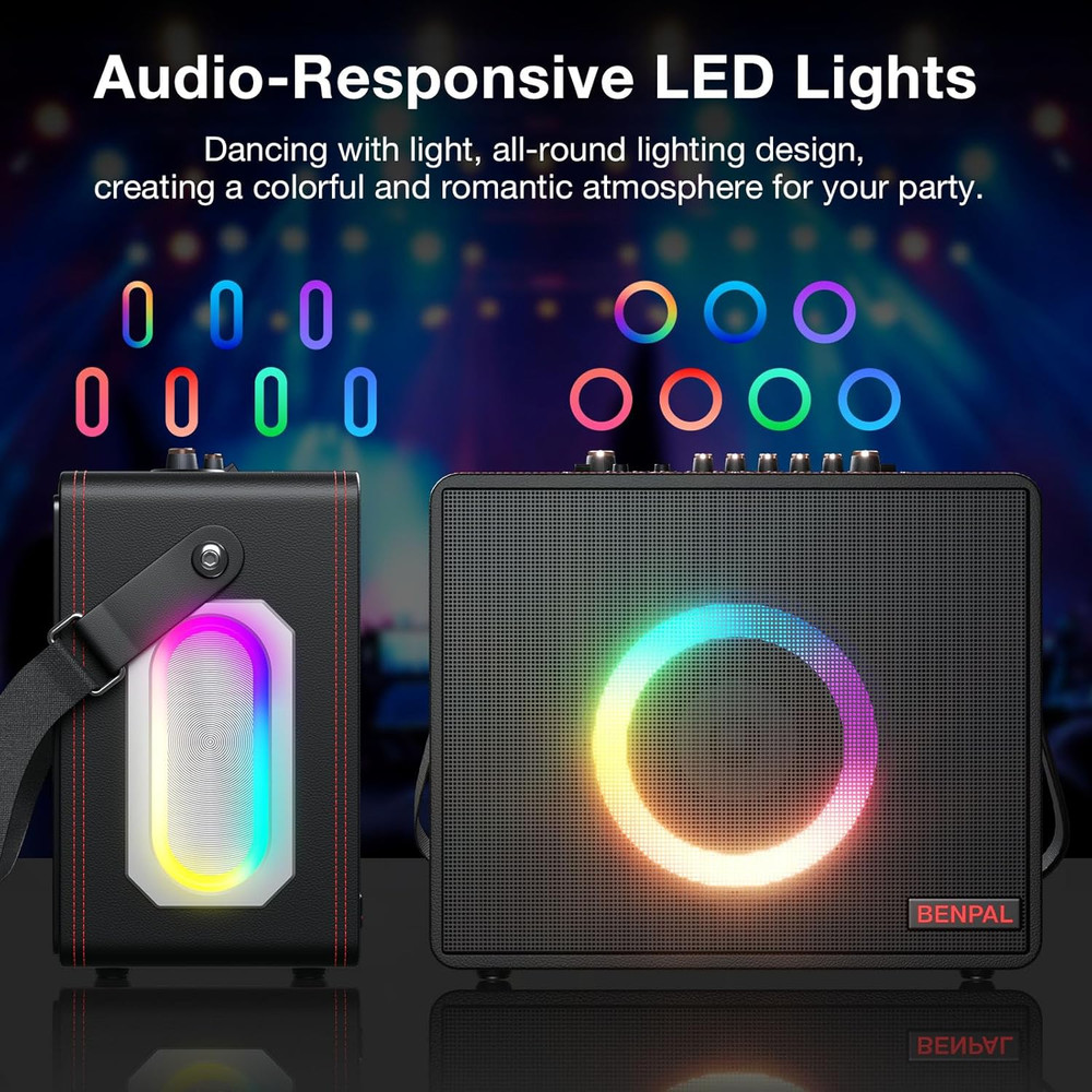 Smart Karaoke Machine with 14" Touch Screen, Bluetooth Speaker & 2 Mics