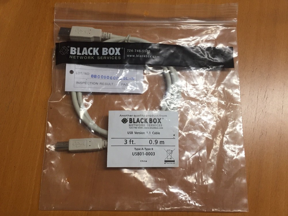 Black Box USB01-0003 USB 1.1 3ft. Type A - Type B