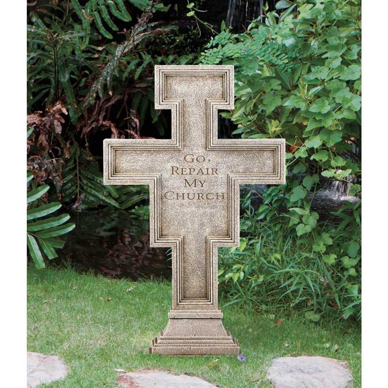 San Damiano Garden Crucifix, 23.5'' Outdoor Statue (USUALLY SHIPS WITHIN 2 DAYS)