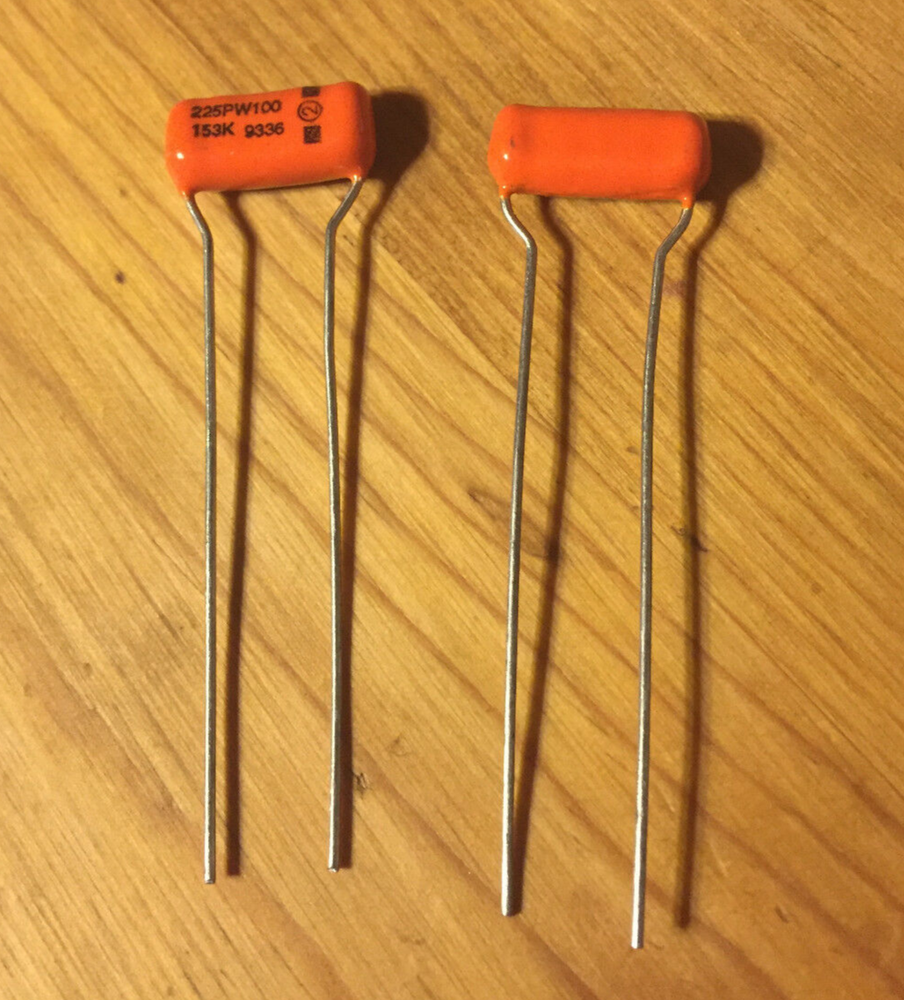 Sprague Orange Drop .015 uf 100 volt Caps - 2 pcs