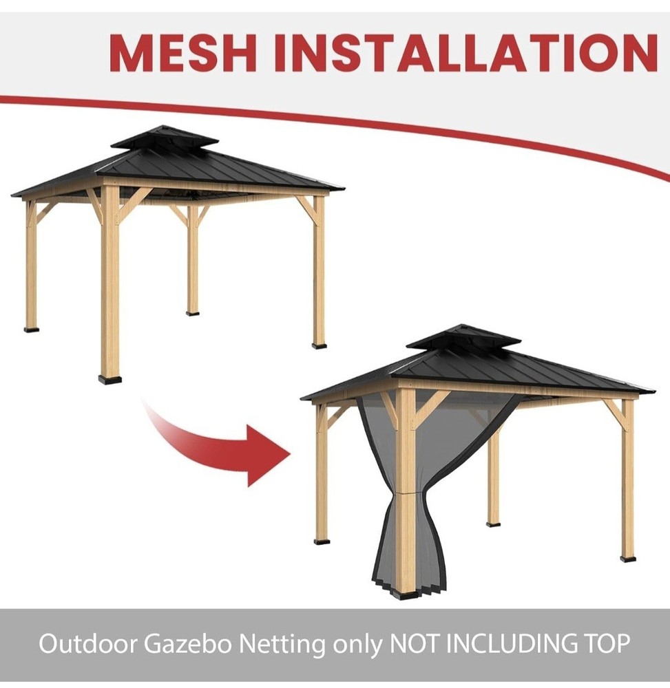 CoastShade Universal Replacement Canopy Mosquito Netting Screen Sidewalls...