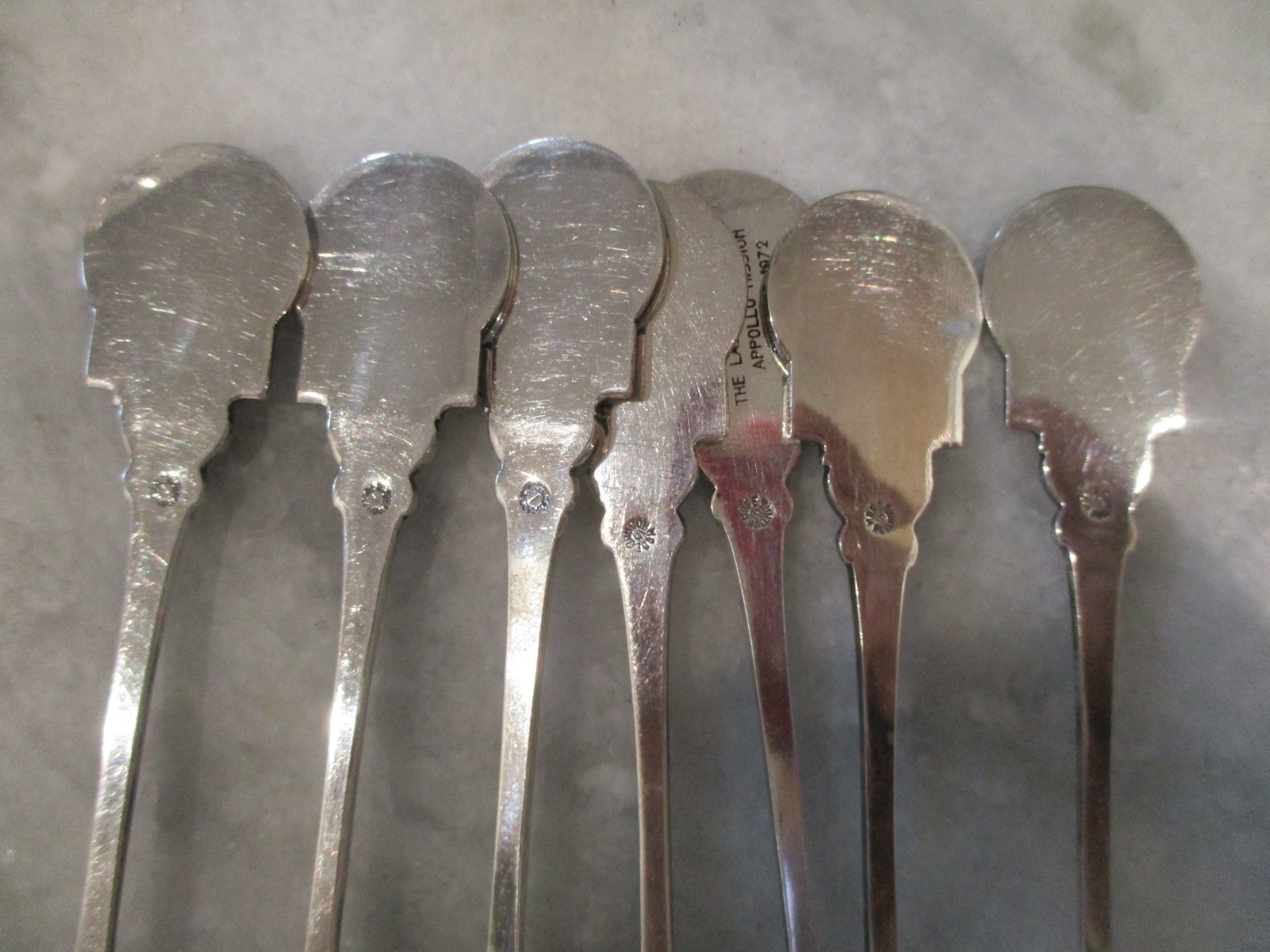 APOLLO SKYLAB MISSION SOUVENIR SPOONS SET(18) +STERLING APOLLO 11 ENAMEL-HOLLAND