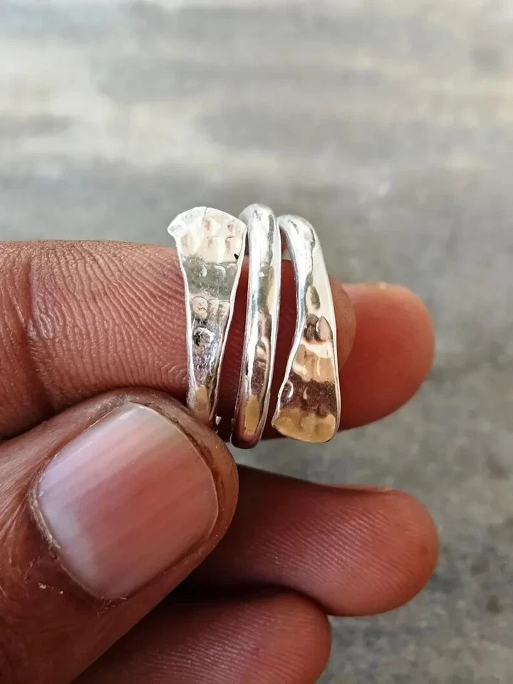 Solid 925 Sterling Silver, Wrap Ring, Arthritis Thumb Ring, Adjustable All size