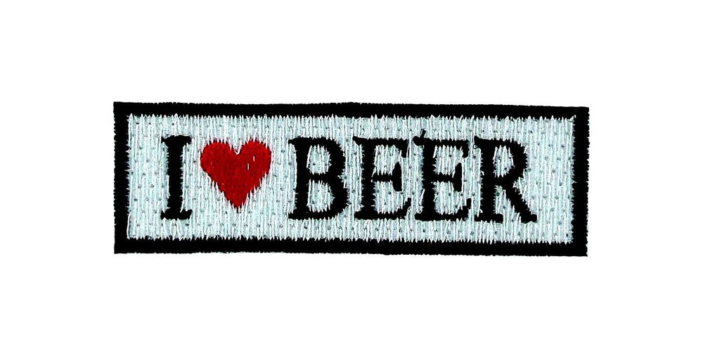 Patch Embroidered Backpack I Love Beer Biker Motorcycle Thermoadhesive Biker