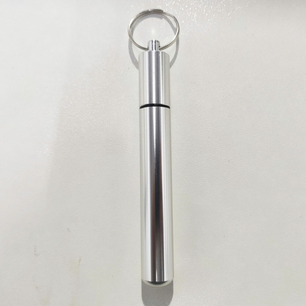 General Keychain Waterproof Pill Box Bottle Holder Container Ear Spoon Tool