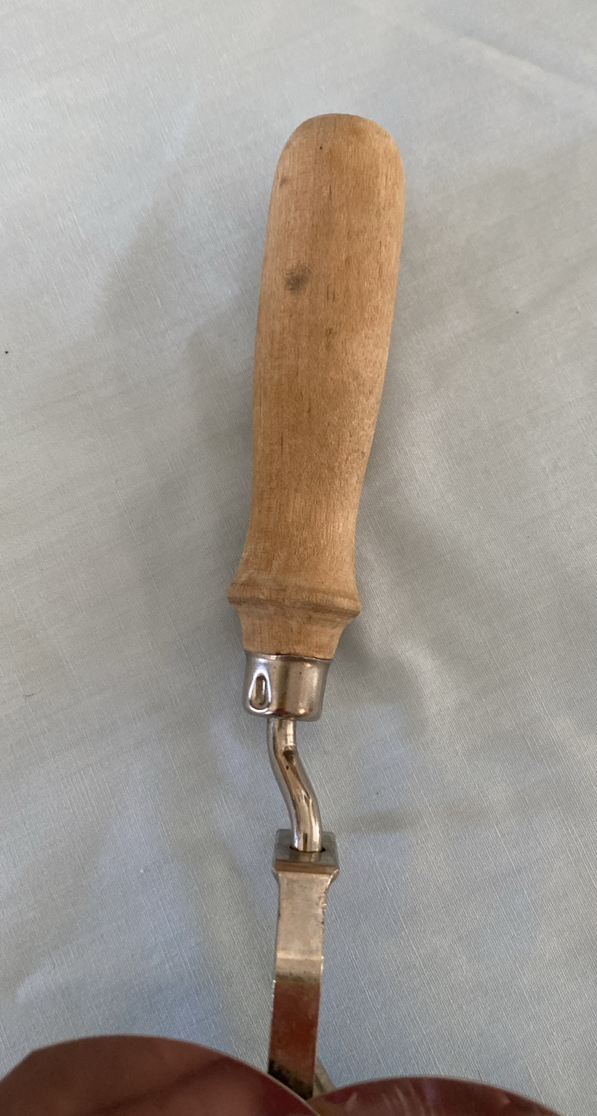 Expandable Metal Spatula Triple 3 Blade Stainless Steel Wood Handle Vintage