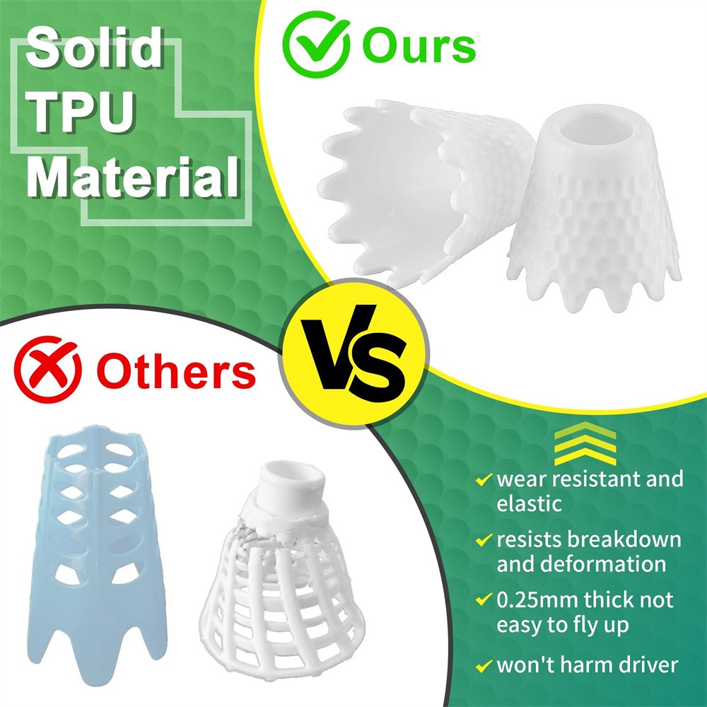 Golf Tees Step Down Plastic Unbreakable 8 Pack Reusable Bulk Tee for Practice