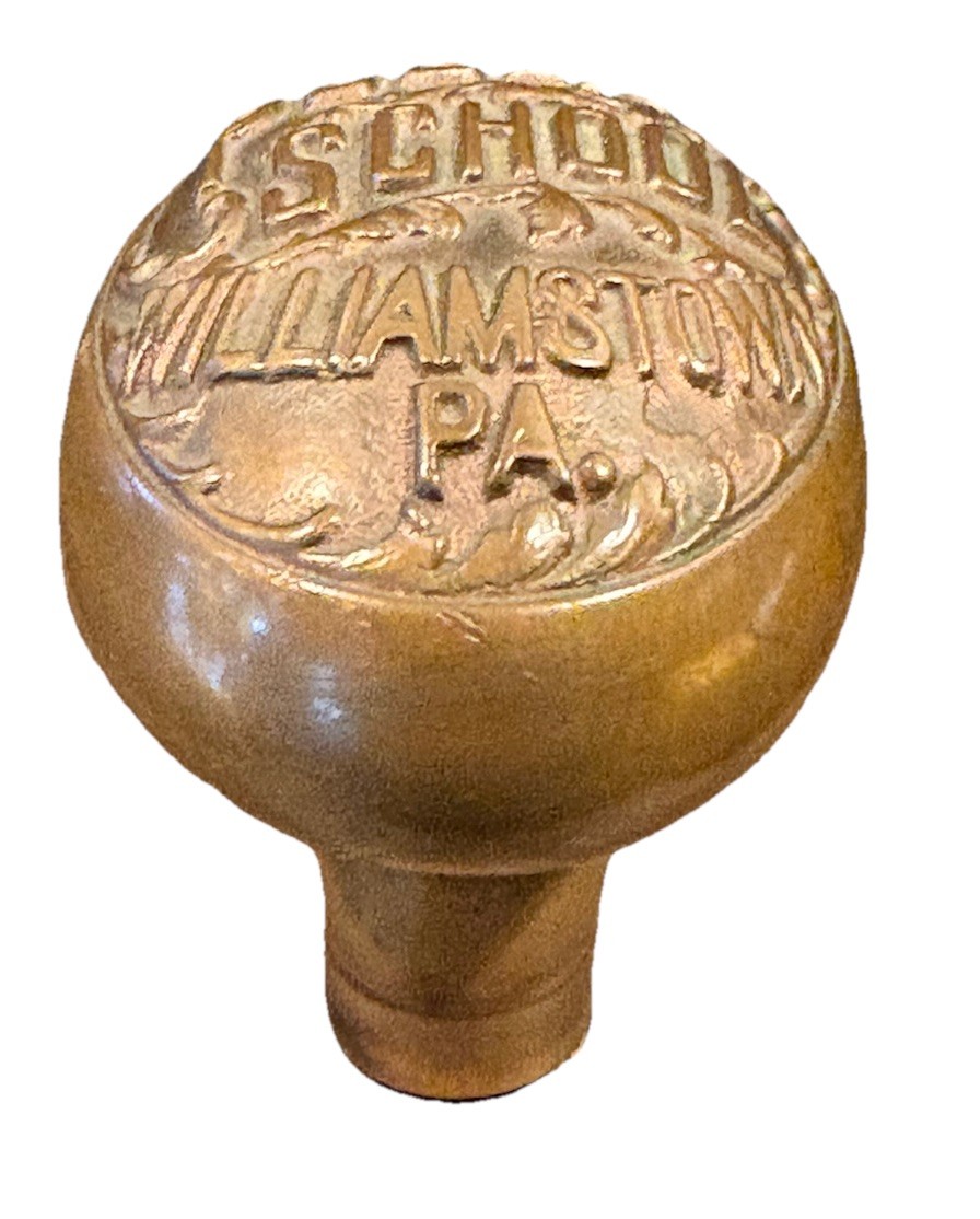 RARE Williamstown PA Public School Brass Door Knob