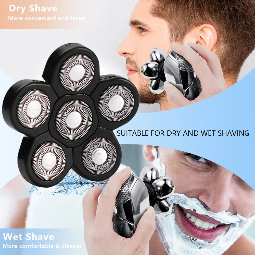 6 Head Blade Beard Shaving Head Replacement for Electric Razor Shaver 1/2pcs