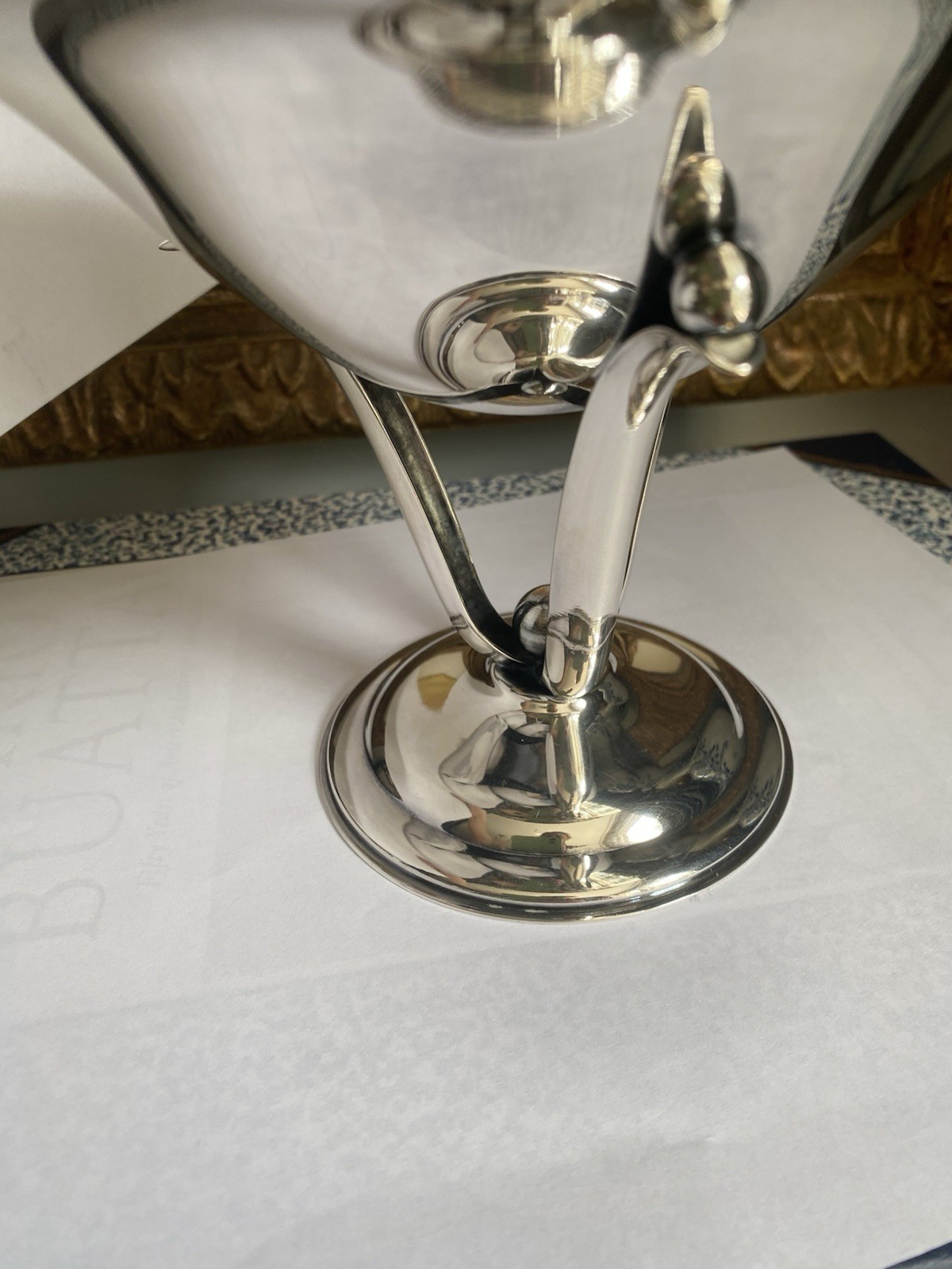 Denmark Danish Silverplate Blossom Bowl Compote Jensen Dragsted Art Deco Nouveau