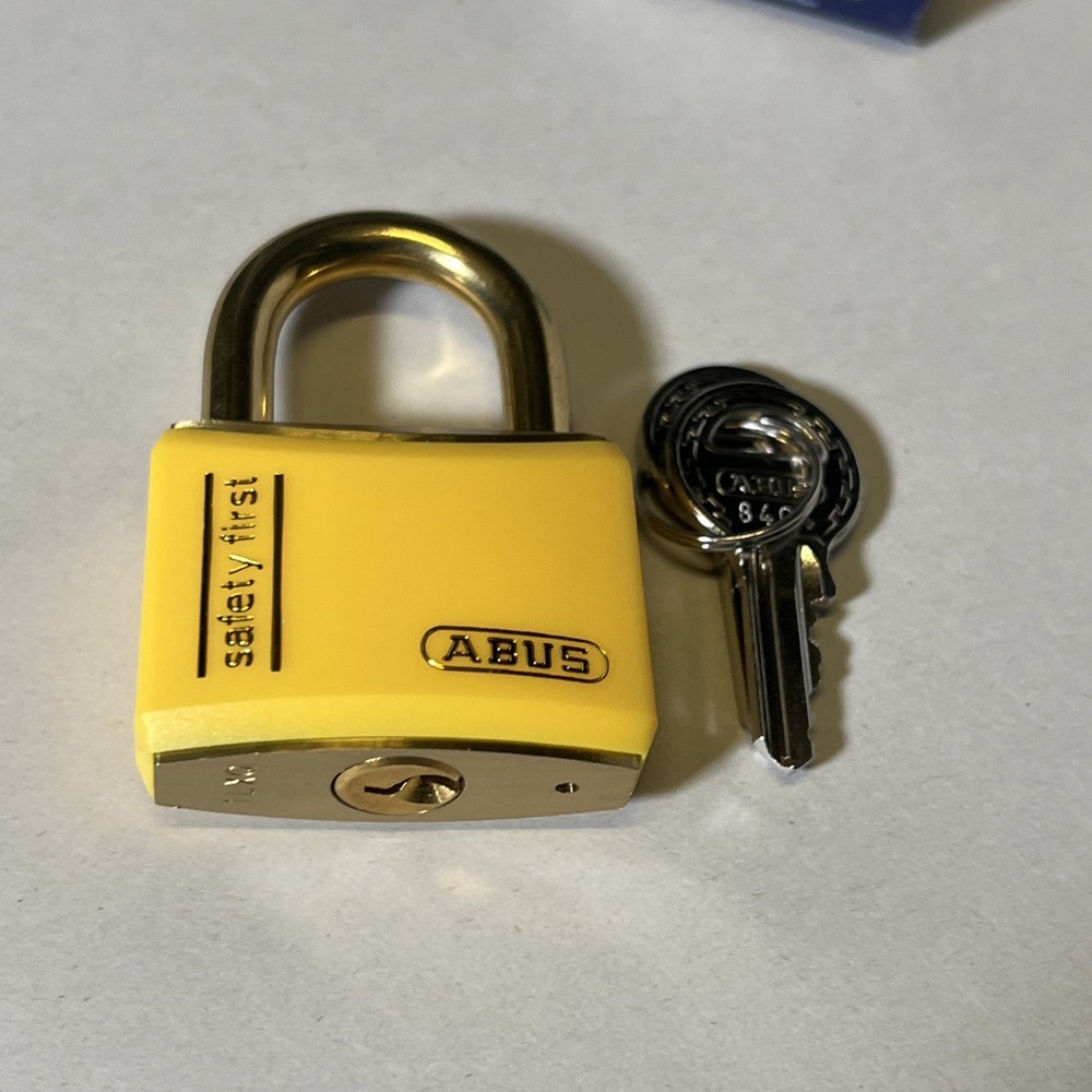 Abus T84MB/40 Yellow Rustproof Padlock KA 8404