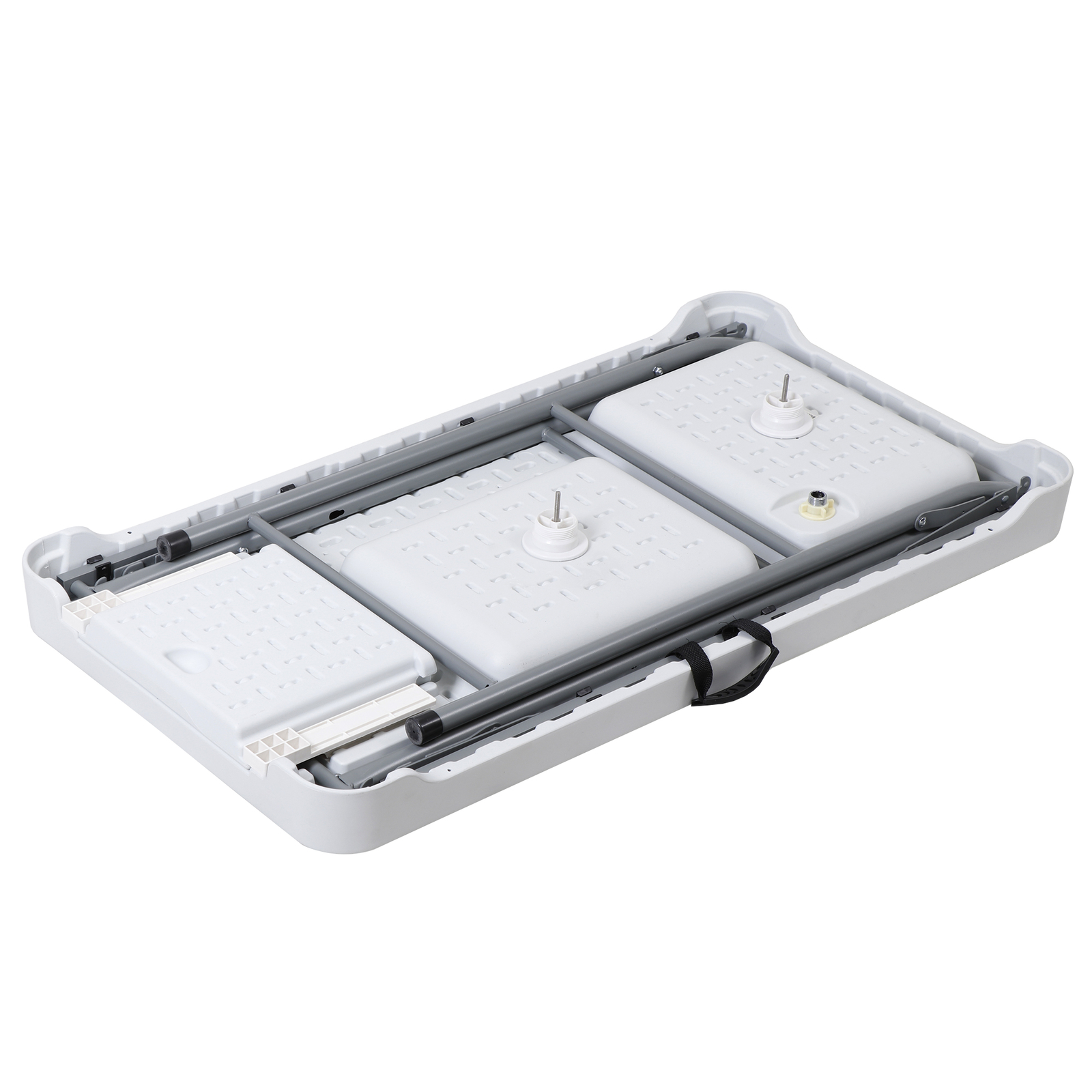 Fish Cleaning Table with Sink 42.6" Width Portable Folding Camping Table Patio