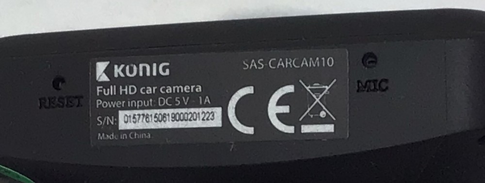 Konig 1.5 " Dashboard Camera 1920x1080 SAS-CARCAM10