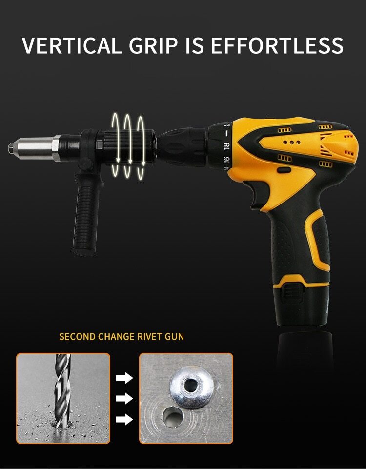 Electric Rivet Nut Gun Machine Core Pull Accessories Riveting Gun Drill Adapter