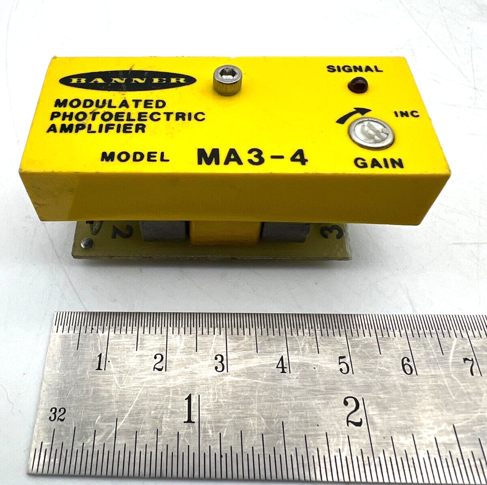 BANNER MA3-4 Adjustable Delay Module with RS8 Socket Base Logic Board Lot USA