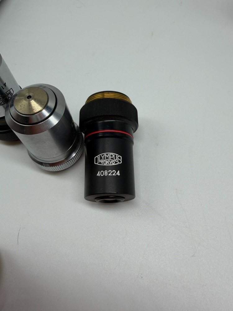 Olympus Tokyo MPlan Microscope Objective Lens 5, 20, 40, 100 + Extras
