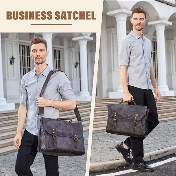 Vaschy Style Meets Functionality Messenger Laptop Bag 16.5''