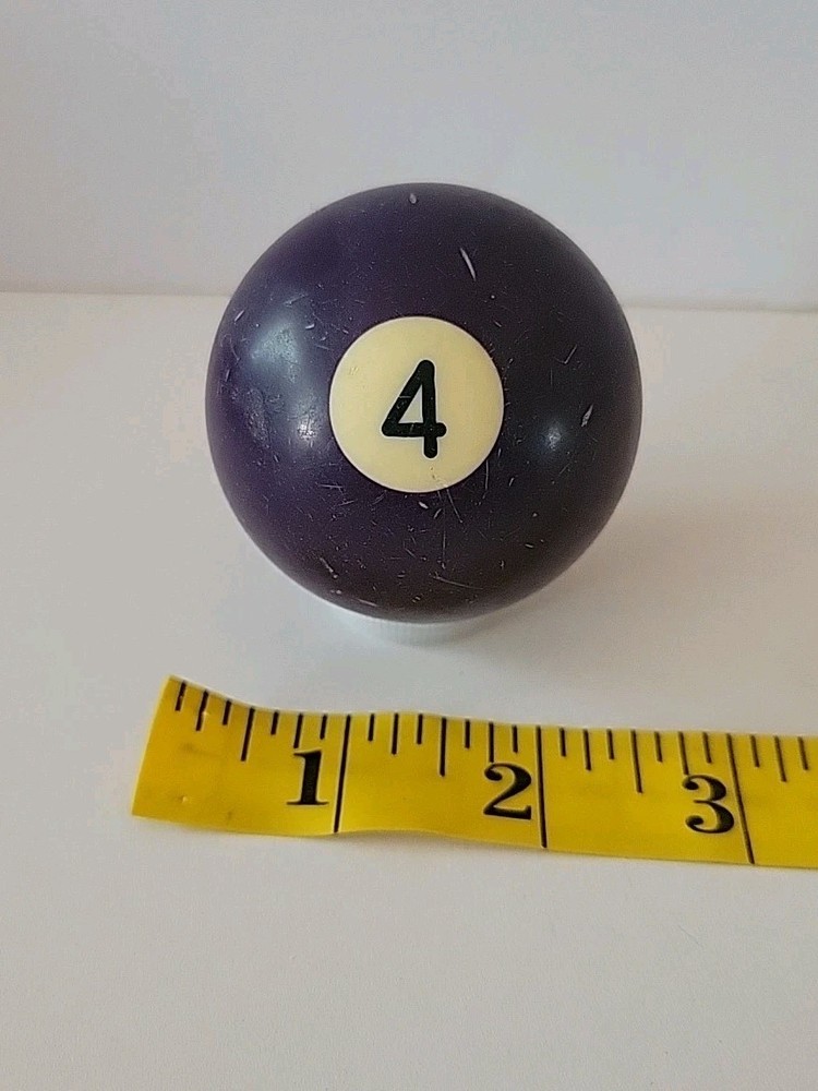 Vintage No. 4 Solid Purple Pool Ball Billiard 2" Replacement (N)