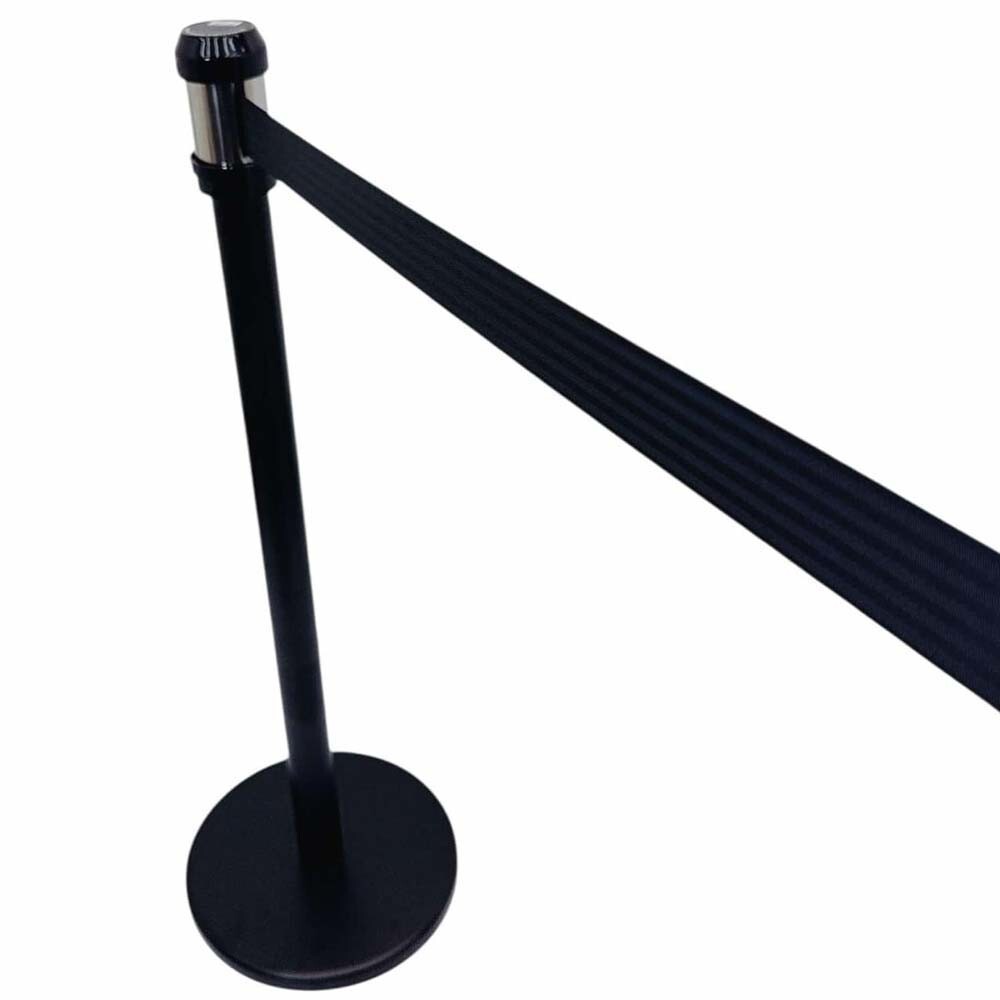 39" Tall Stanchion Queue Post, 75" L Retractable Belt Stanchion Post Queue Pole