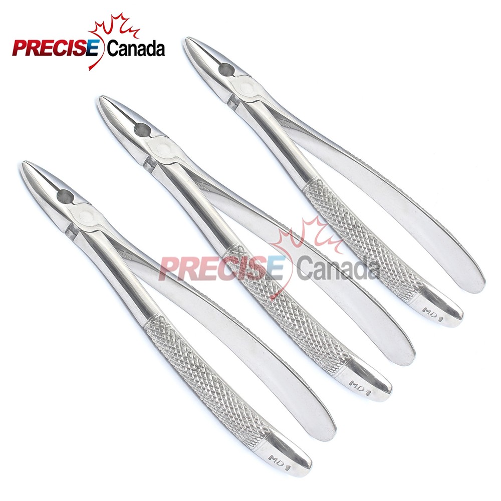 New 3 Pcs Dental Tooth Extracting Forceps No.MD1 PC Instruments
