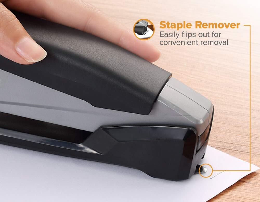 Bostitch Easy Squeeze Stapler Gray 20 Sheets Capacity Ergonomic Design Jam Free