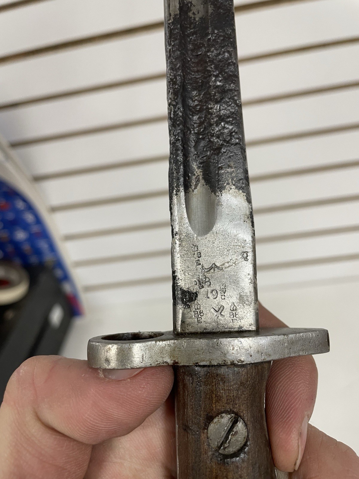 Original WWI British 1907 Enfield Bayonet Sanderson Marked NL