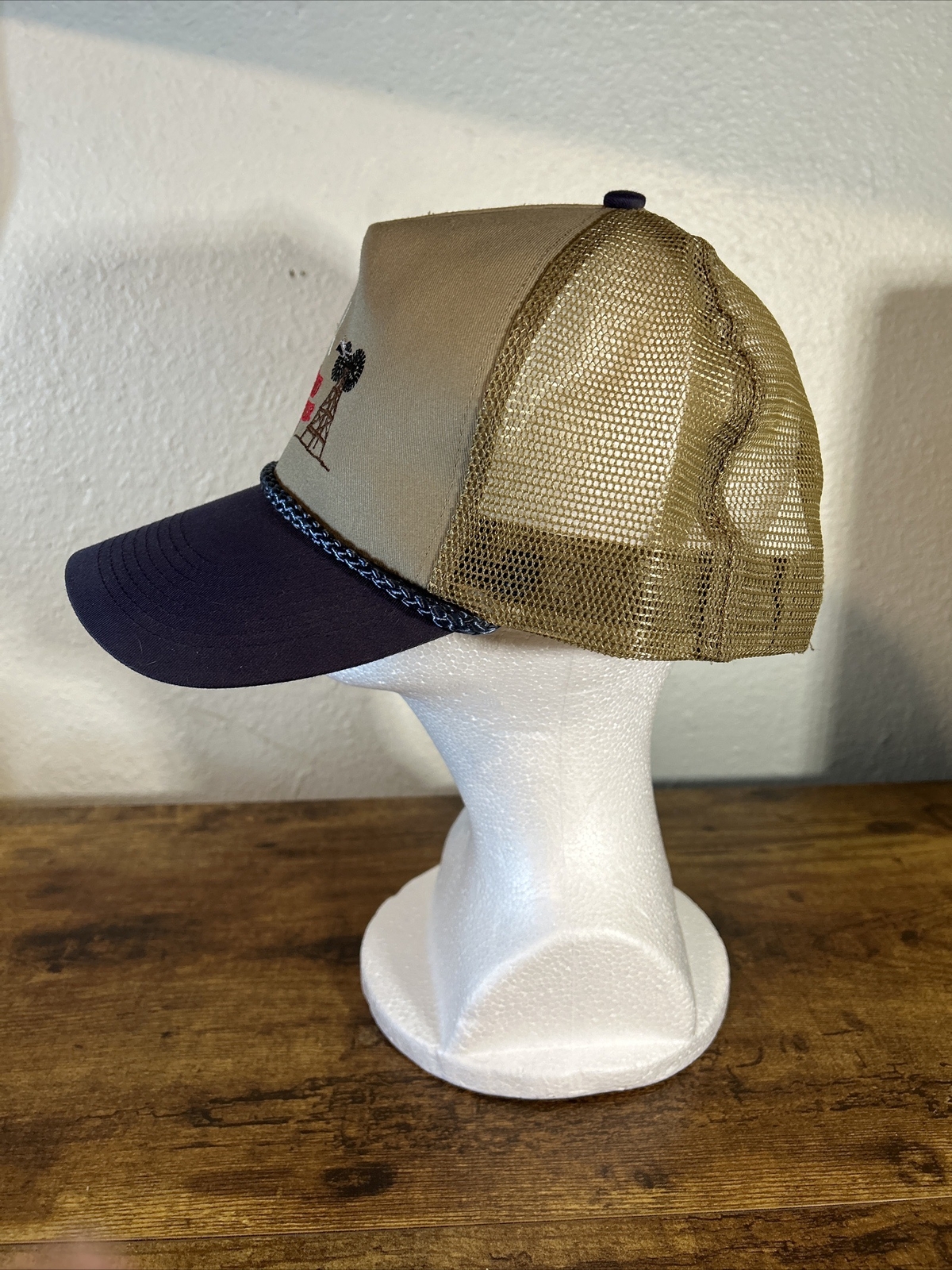 American Wind Power Center Lubbock, TX Rope Accent OSFM Embroidered Tan Cap Hat