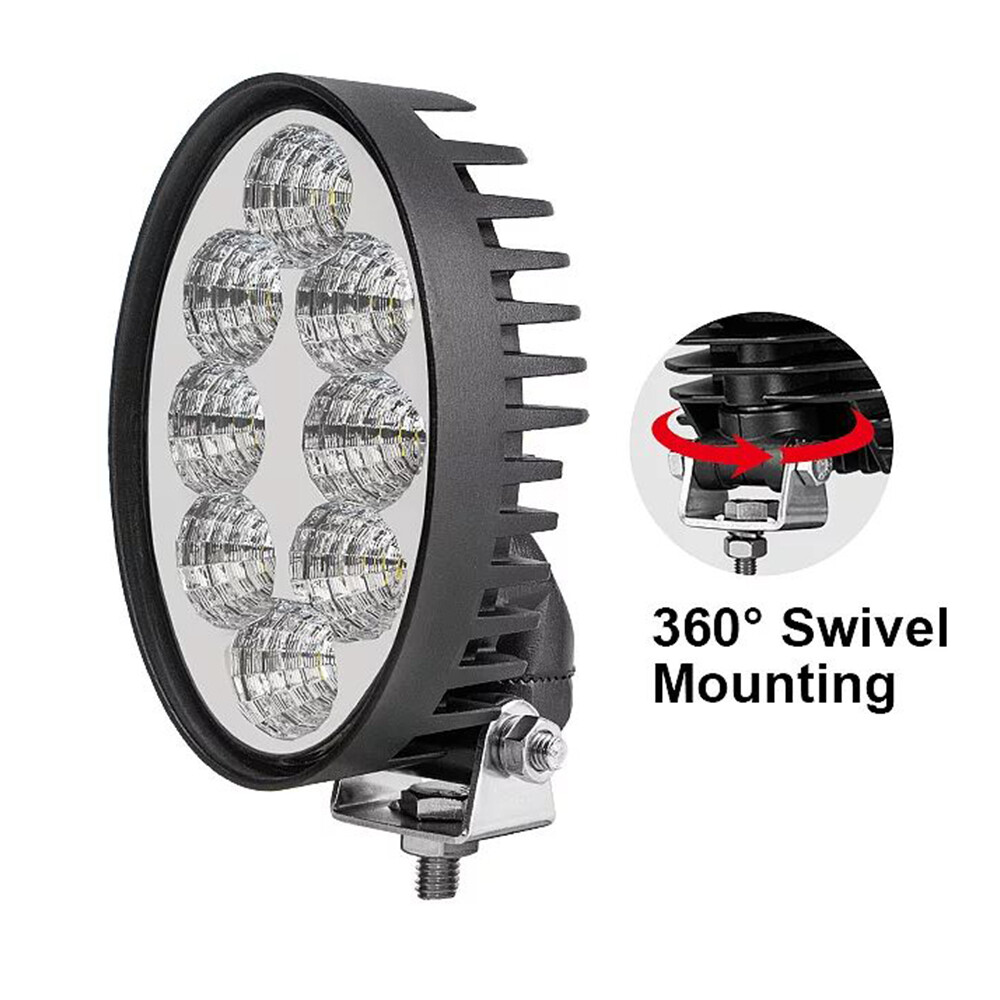 2pcs 40W Oval Cap LED Work Light Flood For Case IH John Deere Tractor Universal