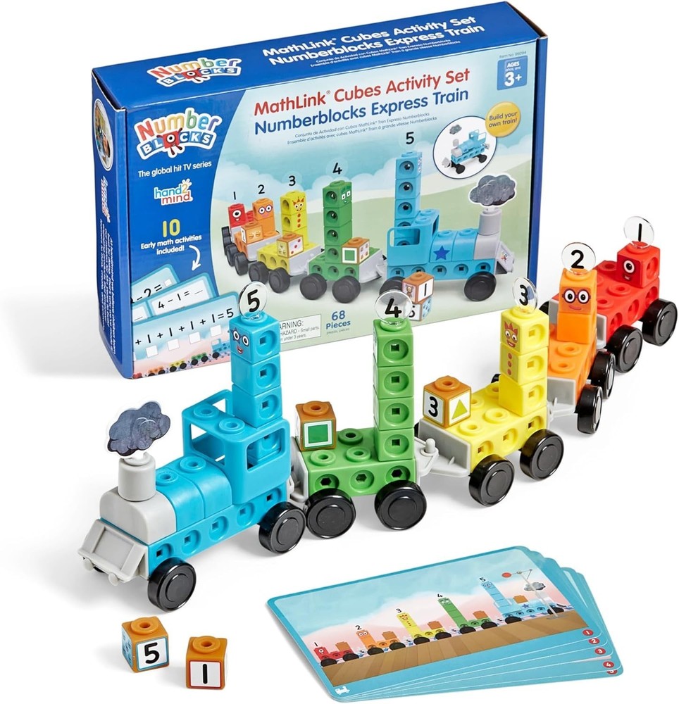 Interactive Numberblocks Express Train Activity Set - 21 MathLink Cubes Included