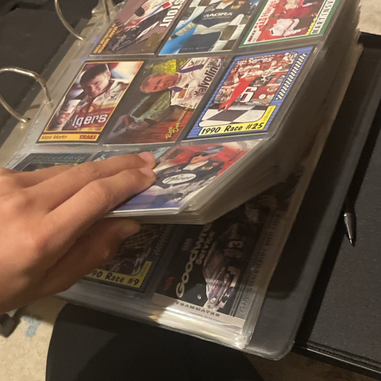 Binder full of Racing cards from 90’s and 2000’s. Comes with binder too.