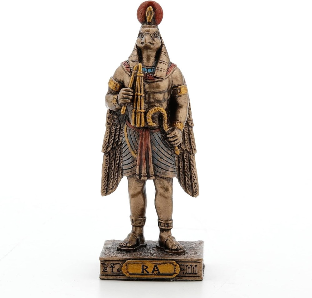 3 3/8 Inch Ra The Sun God Mini Statue Hand Painted Veronese
